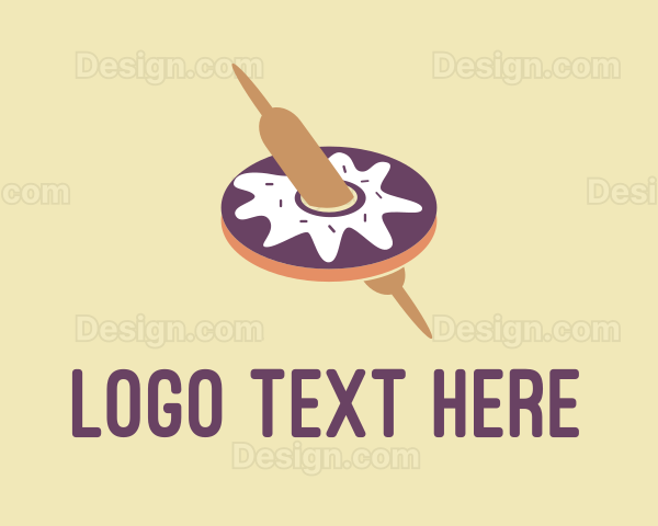 Donut Rolling Pin Logo