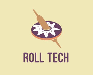 Donut Rolling Pin  logo design