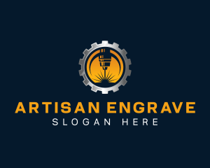 Mechanic Laser Engraving logo design