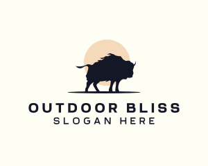 Bison Animal Wildlife logo design