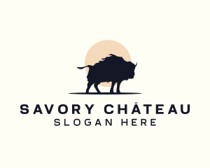 Bison Animal Wildlife logo design