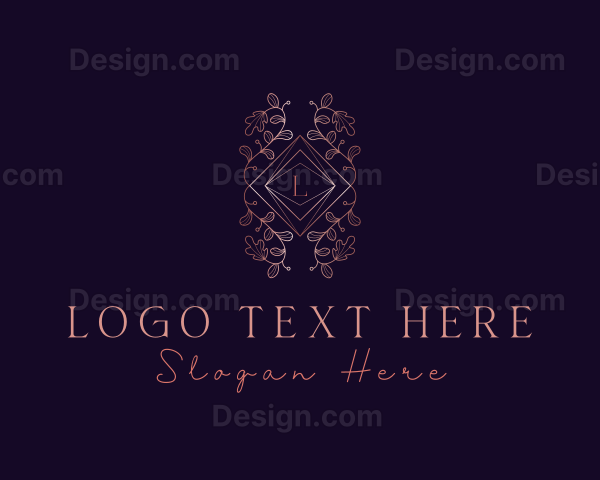 Elegant Leaves Ornament Logo