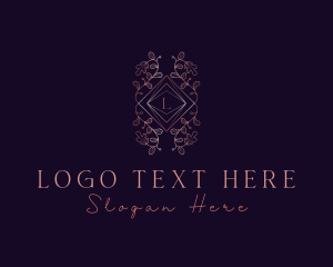 Elegant Leaves Ornament logo