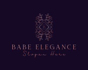 Elegant Leaves Ornament logo design