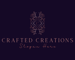 Elegant Leaves Ornament logo design