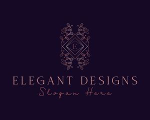 Elegant Leaves Ornament logo design