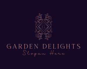 Elegant Leaves Ornament logo design