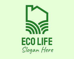 Green Eco Home logo design