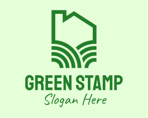 Green Eco Home logo design