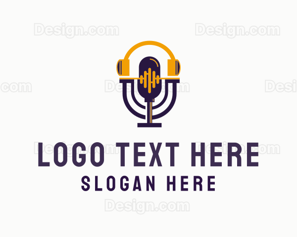 Headphone Microphone Podcast Logo