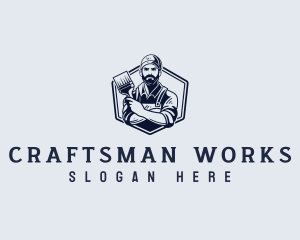 Painter Tradesman Renovation logo design