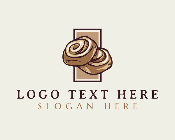 Cinnamon Roll logo example 2