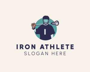 Lacrosse Player Jersey Sports logo design