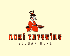 Dumpling Woman Caterer logo design