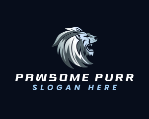 Lion Feline Hunting logo