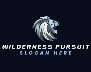 Lion Feline Hunting logo