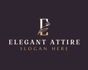 Premium Elegant Floral Letter E logo design