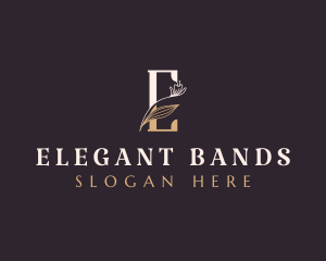 Premium Elegant Floral Letter E logo design