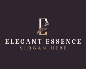 Premium Elegant Floral Letter E logo design