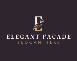 Premium Elegant Floral Letter E logo design