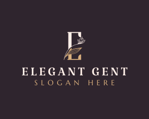 Premium Elegant Floral Letter E logo design