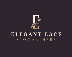 Premium Elegant Floral Letter E logo design