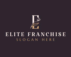 Premium Elegant Floral Letter E logo design