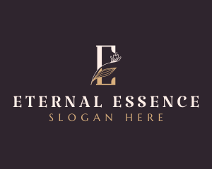 Premium Elegant Floral Letter E logo design