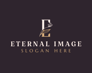 Premium Elegant Floral Letter E logo design