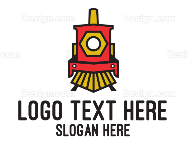 Red Locomotive Train Logo