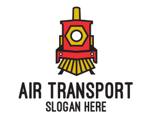 Red Locomotive Train logo design