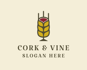 Wine Wheat Pub logo design