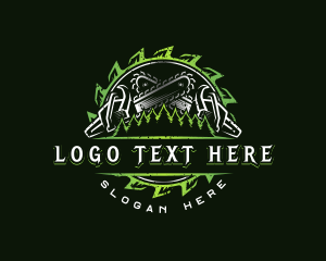 Chainsaw Lumberjack Carpentry logo