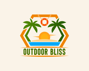 Summer Island Beach logo design