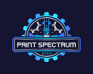 Mechanical Laser Machine logo design