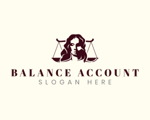 Woman Justice Law logo design