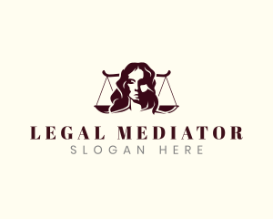 Woman Justice Law logo design