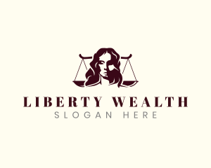 Woman Justice Law logo design