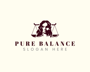 Woman Justice Law logo design