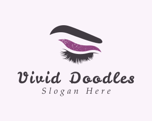 Lashes Makeup Tutorial logo design