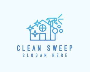 House Cleaning Sprayer logo design