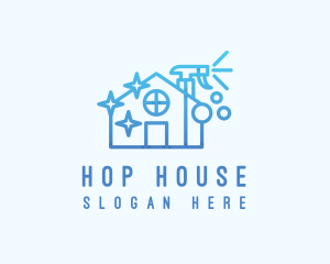 House Cleaning Sprayer logo design