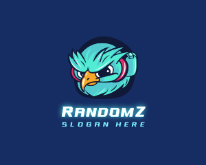 Neon Gaming Owl logo design