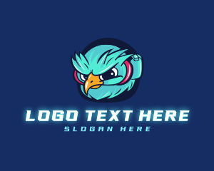 Twitch - Neon Gaming Owl logo design