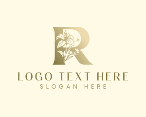 Elegant Letter R Flower logo