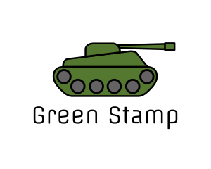 Green War Tank  logo design