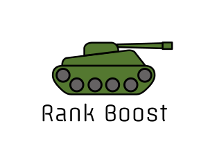 Green War Tank  logo design