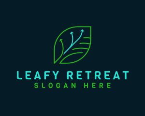 Leaf Arrow Business logo design