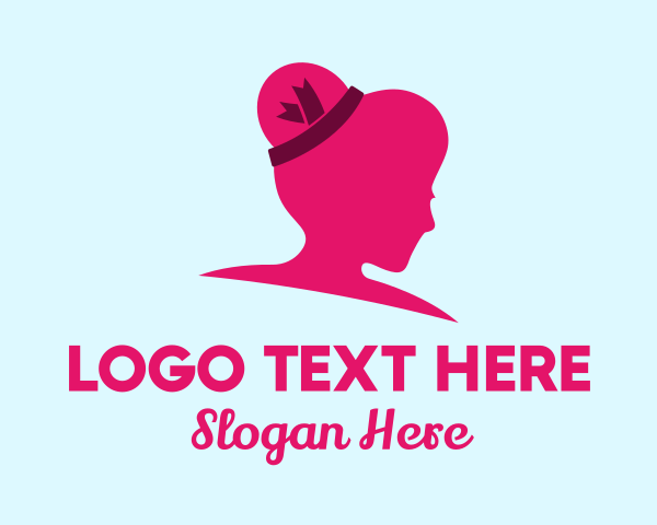 Hair Bun logo example 4