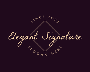 Cursive Elegant Badge logo design